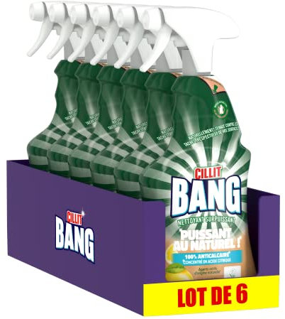 CILLIT BANG Ecolabel Anti-Kalk-Reiniger, leistungsstark, natürliches Citrussäure, 750 ml, 6 Stück