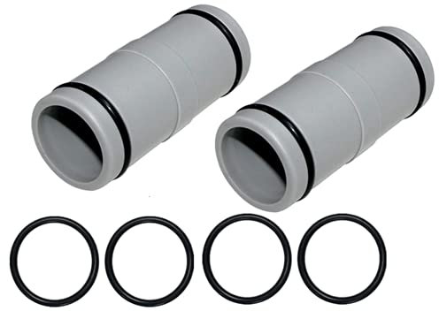 Taixinpower 2 Stück 2-Wege-Schlauchverbinder, Durchmesser 32 mm, 2-Wege-Schlauchverbinder, Wasserrohr-Verlängerungsfittings (2 Packungen mit 1,63,5 cm 2-Wege-Steckern).