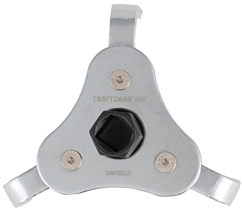 CRAFTSMAN Oil Filter Wrench, Automotive, 3-Jaw (CMMT98352), Red