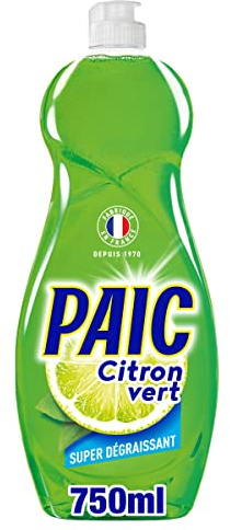PAIC - Liquide Vaisselle Paic Citron Vert Super Dégraissant - Nettoie - Dégraisse - Élimine les mauvaises odeurs - 750 ml