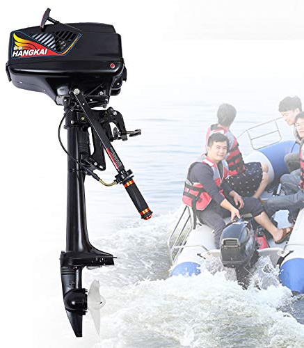 Motore fuoribordo, 3,6 CV, motore a benzina a 2 tempi, raffreddamento ad acqua, per barche, gommoni, pescherecci, barche a vela e piccoli yacht (albero corto 40 cm)