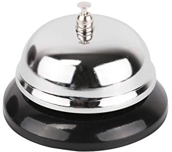 Rezeptionsklingel, Tischglocke, Tischklingel, Rezeptionsglocke, Service Bell, Service Glocke, Lauter und Klarer Ring, Für Hotels, Restaurants, Schulen, Krankenhäuser, Kunden, Lagerhäuser, 1Pack