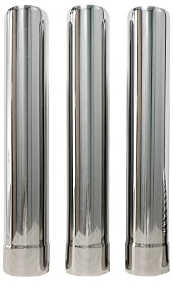 Stove Pipe 2.36 Stainless Steel Extend Chimney Flue 3 Pcs Wood Stovepipe 14.2/36cm for Vent Smoke & Exhaust
