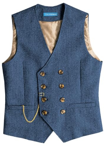 Solovedress herr vintage ull kostymväst normal passform väst kostym väst för bröllop brudgummar