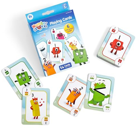 Learning Resources Numberblocks Playing Cards, Ages 3+, 54 Cards with Character Images, Rules for 2 New Numberblocks Kids Games and 4 Updated Classic Games, Travel Family Game