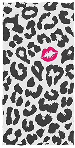 Badehandtuch Leopard Kiss Print Leopard Schlangenhaut Zebramuster Strand Handtuch Schnell Trocknendes Strandtuch Männer Camping Handtuch, Für Picknick, Schwimmen, 40x70cm