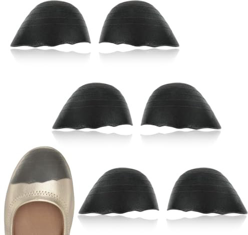 Lot de 3 paires d'inserts de rembourrage d'orteils, en mousse polyuréthane, inserts trop grands, semelles intérieures pour orteils - Résistantes à l'usure - Réducteur de taille de chaussures pour