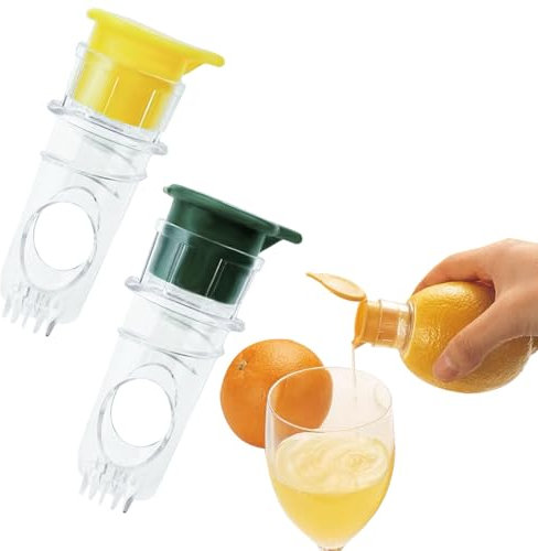 2 Packs Lemon Squeezers, Lemon Juicer Squeezer Manual Lemon Squeezer Lemon Squeezer Press for Kitchen Portable Transparent Fruit Juicer Hand Juicer for Orange Lemon Lime Pomegranate