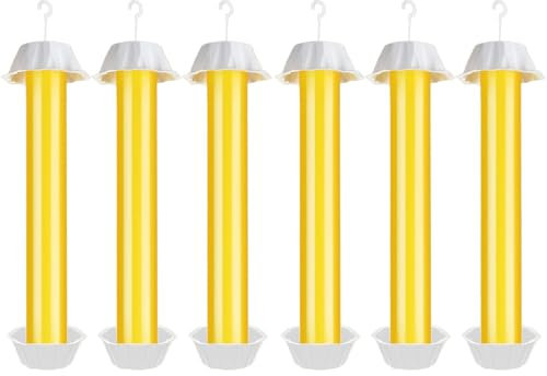 Panngu Lot de 6 Grands pièges à Mouches pour l'intérieur et l'extérieur - avec Bandes adhésives - Défense Contre Les moustiques et Les Fruits - À Poser et à Suspendre
