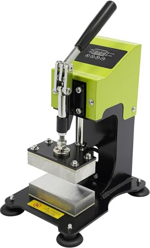 DCSYOG Varmpressmaskin, 900 W varmpressstämpelmaskin, rosinpress med LCD-display och 0–200 ℃ värmeplatta, för extraktion av PU-läder, plastgranulat, torkade blommor
