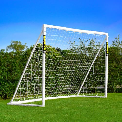 FORZA Porterías de Fútbol para Jardín [9 Tamaños] | Porterías de Fútbol Ultraduraderas de uPVC Resistentes a la Intemperie | Montaje Rápido (Porterías de Cierre, 2,4m x 1,8m)