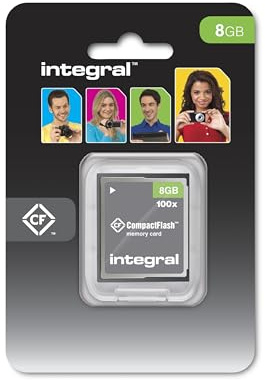 Integral INCF8GV2 Compact Flash Card Designed for the Photography Enthusiasts, Durable and Reliable, Black, 8GB