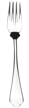 MEPRA, Forchette da Pesce Dolce Vita, Set di Posate 12 Forchette Acciaio Inox 18/10, Forchetta da Pesce Elegante Cobalto, Posate in Acciaio Inox Resistenti e Lavabili in Lavastoviglie