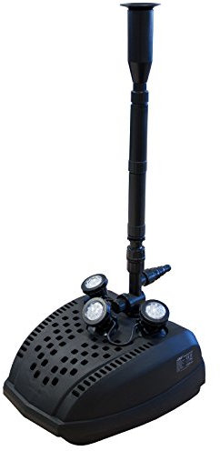 JAD All in One Filtersystem SU-2000L inklusive 11W UV-Einheit, 2000l/h Pumpe und LED Beleuchtung mit Lichtsensor Teich Filter Teichfilter