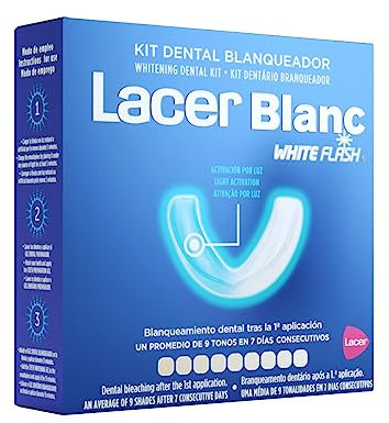 LACERBLANC - Kit Gel Dental Preparador y Gel Dental Blanqueador, Elimina las Manchas Dentales Extrínsecas, Máxima Eficacia, Previene la Aparición de Nuevas Manchas, Fácil Uso y Efecto Inmediato