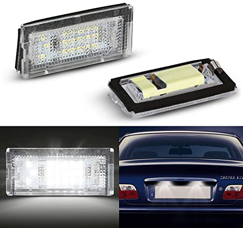 OZ-LAMPE LED-registreringsskyltbelysning för BM-W E46 4D Sedan 5D Touring, registreringsskylt med Canbus, registreringsskyltbelysning, 18 x 2835 SMD, 2 stycken,