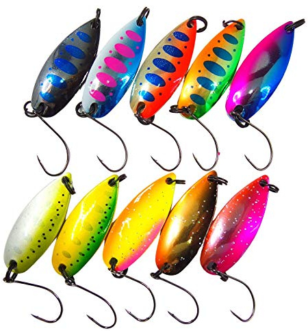 momolures Forell fiskesked drag TIMO inhemsk färg 2,8 g 3,5 g 4,2 g sortiment set skog MIU stil (4,2 g – 10 st sortiment)