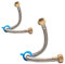 Pack of 2 Flexible Pipe Stainless Steel Braided Hose for Toilet/Taps 1/2 x 1/2 BSP 30cm Long