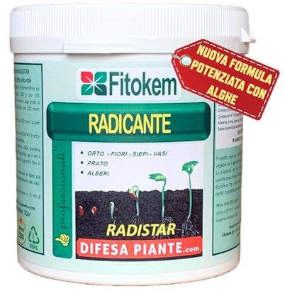 FITOKEM Radistar - Effetto Ormone Radicante per Talee in Polvere (400 gr) Radicante per Piante, Limone, Orchidee, Micorrize Bio, Stimola la Produzione e la Crescita Naturale delle Radici Made in Italy