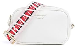 Emporio Armani Schultertasche, 19 x 12 x 5,5 cm, weiß/braun, thermoplastisches Harz