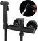 Wussh Matte Black Concealed Toilet Douche Muslim Bidet Shattaf Shower Spray Kit with Hot and Cold Mixing Value Set Brass Wall Mounted