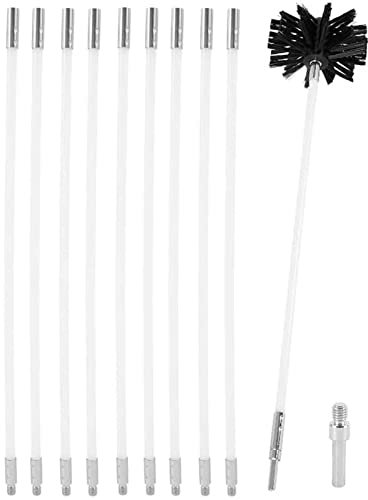 Spazzole for Camini, Spazzola for Caminetti, Scopa for Camini, Scopa for Camini in Plastica, Scopa for Spazzare, Scovolino for Stufe, Scopa for Fuliggine Spazzola Pulizia Camino (Color : 9 Rods, Siz