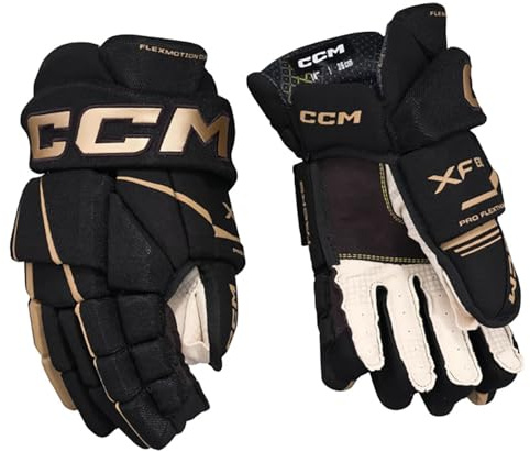 CCM Tacks XF80 Handschuhe Senior, Größe:14 Zoll, Farbe:schwarz/Gold