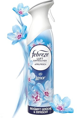 Febreze Lufterfrischer Spray Aprilfrisch, 6 × 185 ml, 2-in-1 Geruchsbekämpfung & Lang Anhaltende Frische für Die Wohnung
