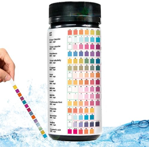 Water Testing Strips Water Test Strips 100PCS/Set 15 in 1 Fast Testing for Drinking Replacement Vc Resistant Kit
