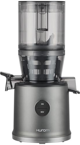 Hurom H80-ST Slow Juicer | Elektrisk Kallpressad Juicepress för Frukt & Grönsaker | 2,2L Kapacitet | Automatisk Juicefunktion | BPA-fri | 200W | 15 Års Garanti | (Matt titangrå)