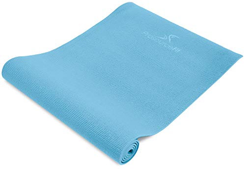 ProsourceFit Original Yoga Exercise Mat ¼” (6mm) Thick for Comfort and Stability with Carrying Straps, Non Slip –Multiple Colors