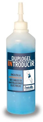 Anguila | Duplogel Introduction | Gel lubrifiant | Base d'eau | 500 cc | Installation de câbles
