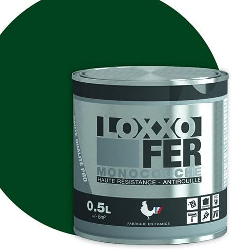 LOXXO Peinture Fer Antirouille Vert Basque 0,5 L
