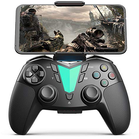 Mobile Game Controller Compatible with iPhone iPad(Ver.13 or Later, Only for MFi Games) / Android Smart Phone(Only Ver.10) / PS4, IFYOO ONE Pro Wireless Gaming Gamepad Joystick - Black