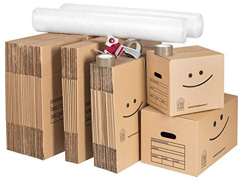 LA TRIBU DU CARTON Marron Kit de déménagement T4 renforcé + 1 dévidoir offert