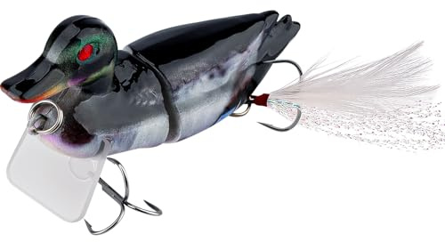 Funzhan Fishing Topwater Lures Artificial Slow Sinking Bionic Hard Baits Swimbaits Segmented Treble Hooks for Bass Trout Crappie Pike Walleye Saltwater Freshwater