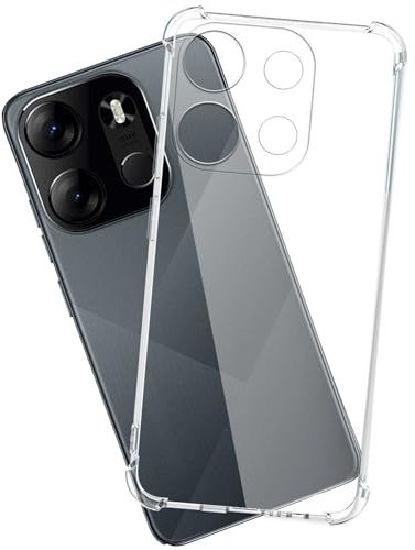 mtb more energy® Coque souple Armor compatible avec Tecno Spark Go 2023, Tecno Pop 7 - Coins renforcés - Protection de l'appareil photo - TPU 1,5 mm - Coque de protection pour téléphone portable
