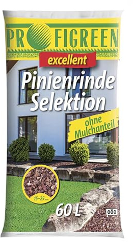 Blumixx Écorce de pin pour plantes moyennes | Écorce d'arbre 15-25 mm 60 litres | 100 % végétale respectueuse de l'environnement, durable et sans teneur de paillis | Revêtement de sol décoratif |