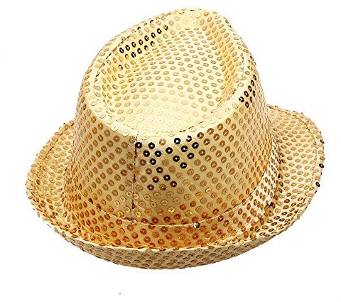 NCQiFei Chapeau Paillette Homme Nouvel An Brillante à Paillettes Femme Élégant Chapeaux à Paillettes Unisexe pour Adulte - Accessoire de Costume Disco pour Fête, Carnaval 58 cm