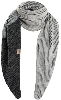 KNIT FACTORY - Remy Schal - Strickschal für Damen und Herren - Bequemer Schal mit Wolle - Hochwertige Qualität - Mehrfarbiger Herbst- und Winterschal - Silver Mist - 200x50 cm