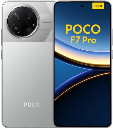 Xiaomi POCO F7 Pro Smartphone, 12+256, argento, batteria 6000mAh, HyperCharge 90W, HyperAI (adattatore di alimentazione non incluso)