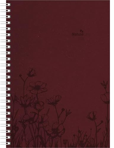 Alpha Edition - Agenda Settimanale Nature Line Flower Ringbuch 2026 – Calendario tascabile 15×21 cm con 128 pagine e carta strutturata ecologica, Planner settimanale con panoramiche mensili e aree