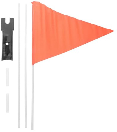 Healifty Bandera de Seguridad Roja para Bicicleta Infantil con Mástil Ajustable y Resistente para Mejorar Visibilidad Ciclismo al Aire