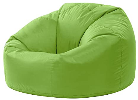 Bean Bag Bazaar Kingston Gaming Beanbag, Lime Green, Water Resistant Fabric, Large Bean Bag for Indoor and Outdoor Use with Filling Included, Floor Chair, Gaming, Bedroom, Living Room, Garden