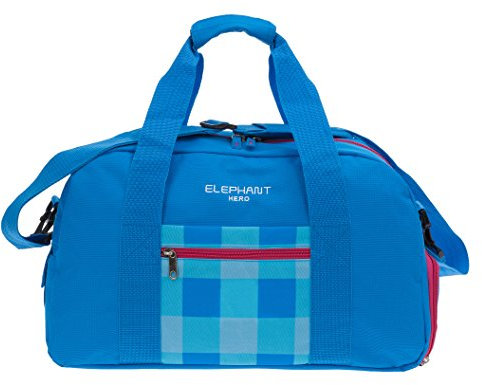 ELEPHANT Hero Signature Sporttasche mit Schuhfach Sport Tasche 12611 (Plaid Aqua (Türkis Magenta))