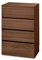 Iris Ohyama, Tischläufer, Buffet, Schlafzimmerschrank, Aufbewahrungsmöbel, Multifunktionskommode, 4 Schiebe-Schubladen, Modern, Robust, Wohnzimmer - Wooden Chest WCH-590- Braun