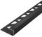 Dalsys 5x Fliesenschiene Eckprofil Quadratprofil 2,5m x 8mm Aluminium (eloxiert) Schwarz, Fliesenprofil