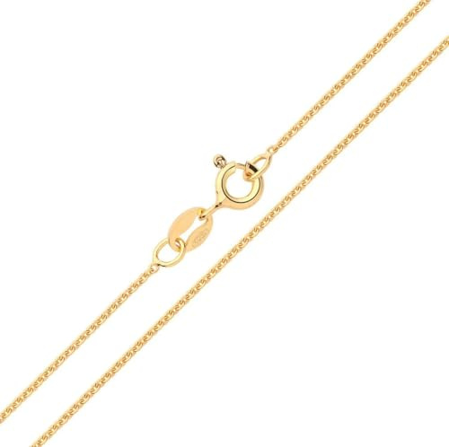 Old English Jewellers 9ct Yellow Gold on Silver Belcher Chain for Men & Women - 18. Silver & Gold Chain Necklace for Women & Men. Available in Sizes 16 - 24.