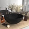 HOMIUSE Luxus-Waschbecken Rund Matt Schwarz 32,5x14 cm Keramik Waschbecken Waschtisch Aufsatzwaschbecken Badunterschrank Waschbecken GäSte Wc Waschbecken Aufsatzwaschbecken Dekorativ