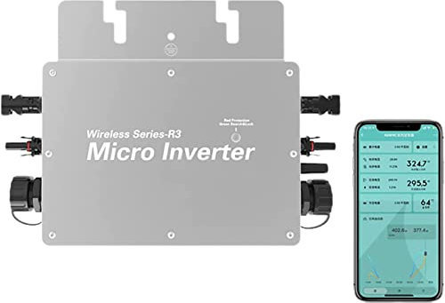 Kcolic Solar Netzeinspeisung Micro Wechselrichter 700W,WLAN-Monitor Verfügbar,MPPT/Reine Sinuswellenausgabe, IP65 Wasserdichter Solar Grid Tie Inverter